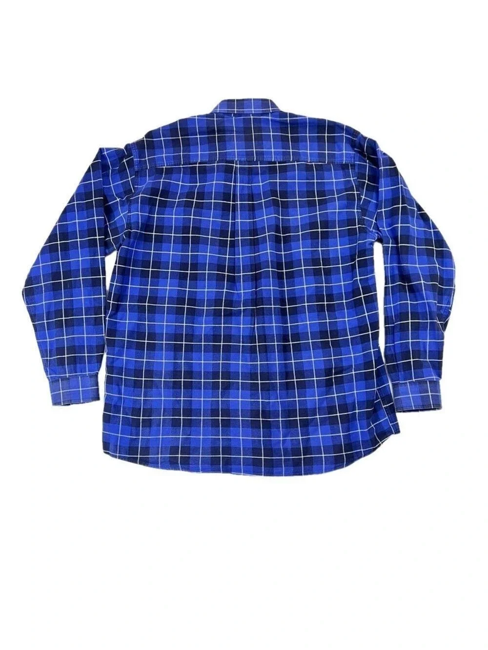 Cinch Western Shirt Men's Size Large Blue/Black Plaid Long Sleeve Button Down